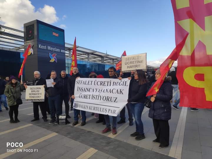 HKP’den Zamma, İşsizliğe, Pahalılığa ve Asgari Ücrete Tepki Eylemi
