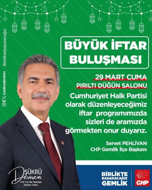 CHP Büyük İftar Buluşması 29 Mart’ta