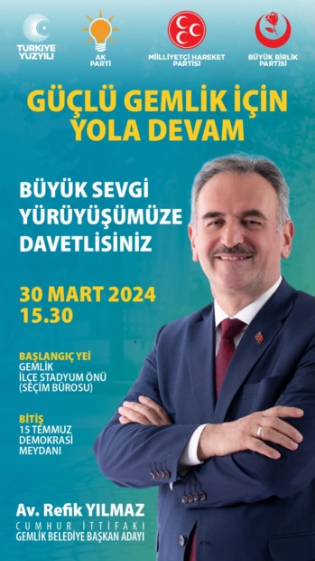 Cumhur İttifakı Sevgi Yürüyüşü Yarın Yapılacak