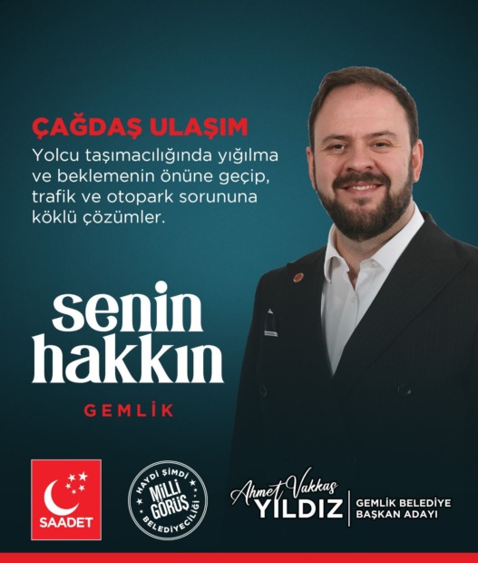 Ahmet Vakkas Yıldız; “Çağdaş Ulaşım Senin Hakkın Gemlik”