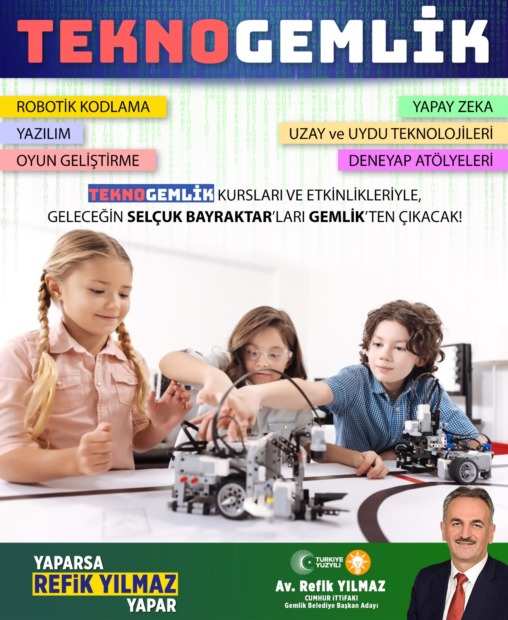 Refik Yılmaz’dan çocuklar ve gençler için çarpıcı proje;  “TEKNOGEMLİK teknoloji kursları”