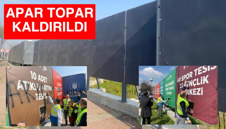 “YASAK AFİŞLER” APAR TOPAR KALDIRILDI