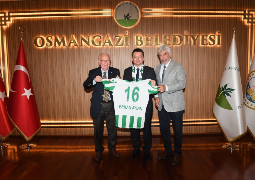 Bursaspor yönetiminden Başkan Erkan Aydın’a ziyaret
