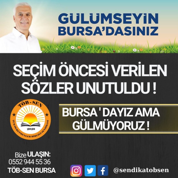 TÖBSEN Bursa; “Bursa’dayız ama Gülmüyoruz”