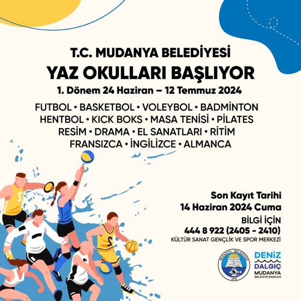 MUDANYA BELEDİYESİ YAZ OKULLARI BAŞLIYOR