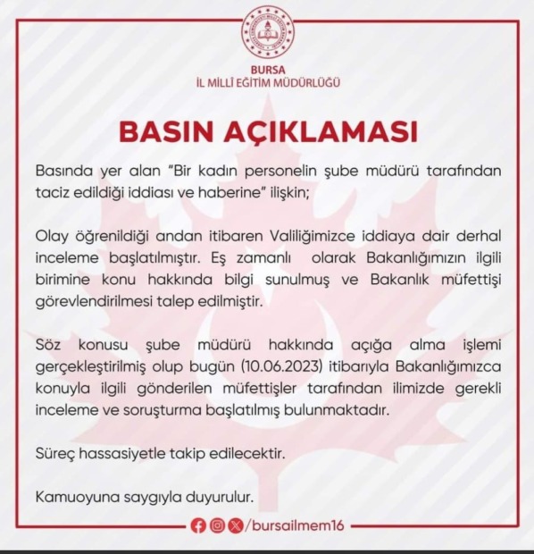Tacizci Müdür Açığa Alındı