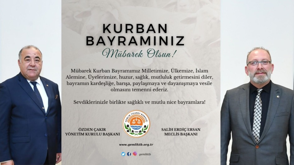 Gemlik Ticaret Borsası Kurban Bayramınızı Kutlar…
