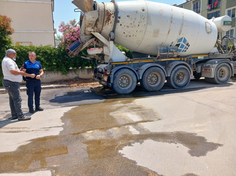 Gemlik’te Atık betonu sokağa dökenlere ceza