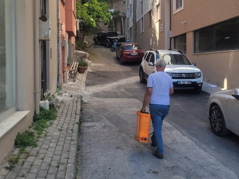 Gemlik Belediyesi ekipleri zararlılar ve haşereyle mücadele ediyor