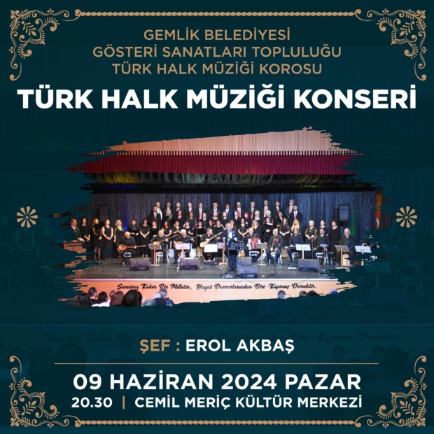 Gemlik Belediyesi’nden Türk Halk Müziği Konseri