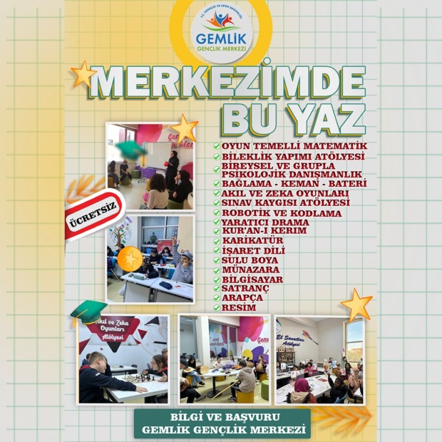 “Merkezimde Bu Yaz” Kursuna Kayıtlar Başladı