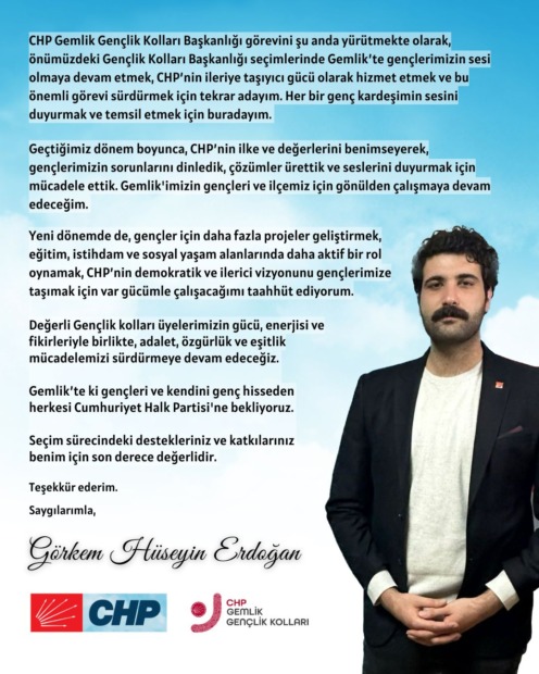 Görkem Hüseyin Erdoğan’dan Adaylık Açıklaması