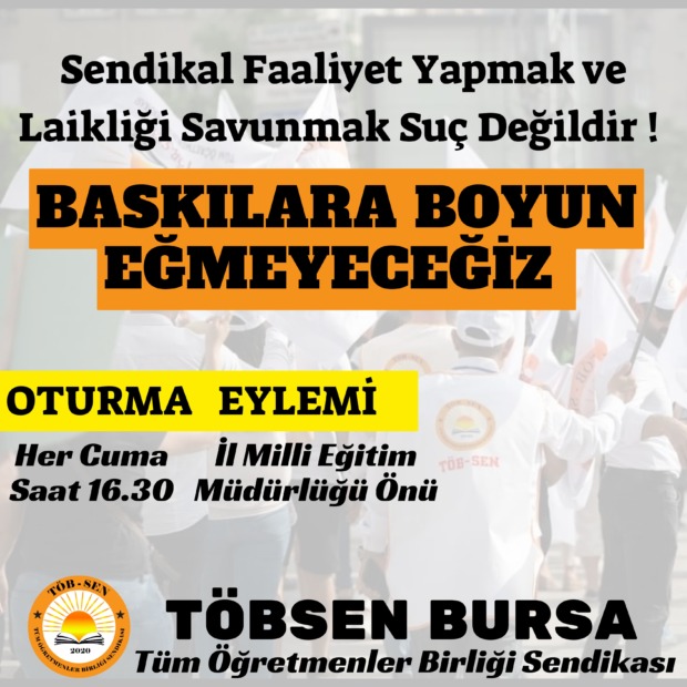 TÖB-SEN, “Baskılara Boyun Eğmeyeceğiz”