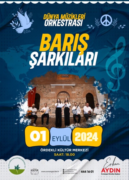 Osmangazi’de 1 Eylül Dünya Barış Günü’ne özel konser