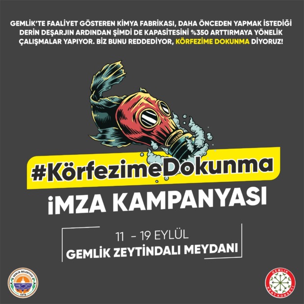 Gemlik Kent Konseyi; “Körfezime Dokunma” imza kampanyası düzenliyor