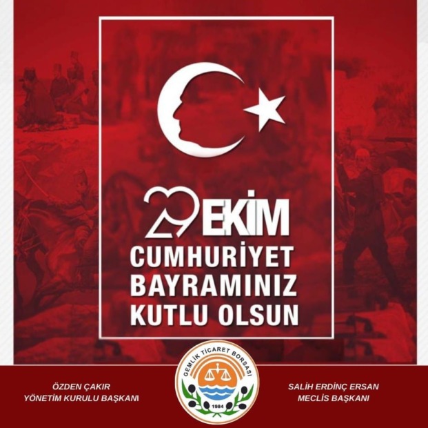 Gemlik Ticaret Borsası’ndan Cumhuriyet Bayramı Mesajı
