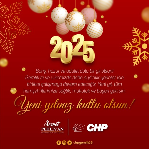 CHP Gemlik’ten Yeni Yıl Mesajı