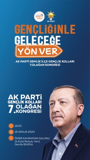 Ak Parti Gemlik’te Gençlik Kolları Kongresi Heyecanı Başladı