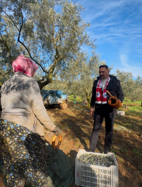 BBP’li Ateşten Zeytin Emekçilerine Ziyaret