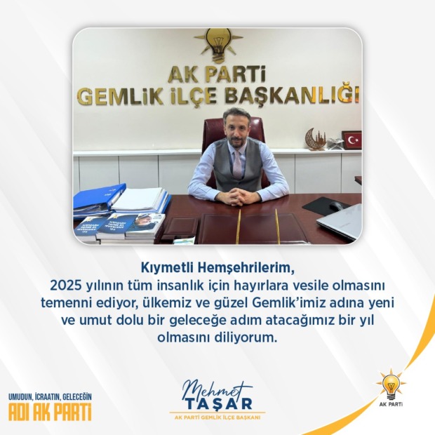Ak Parti Gemlik’ten Yeni Yıl Mesajı