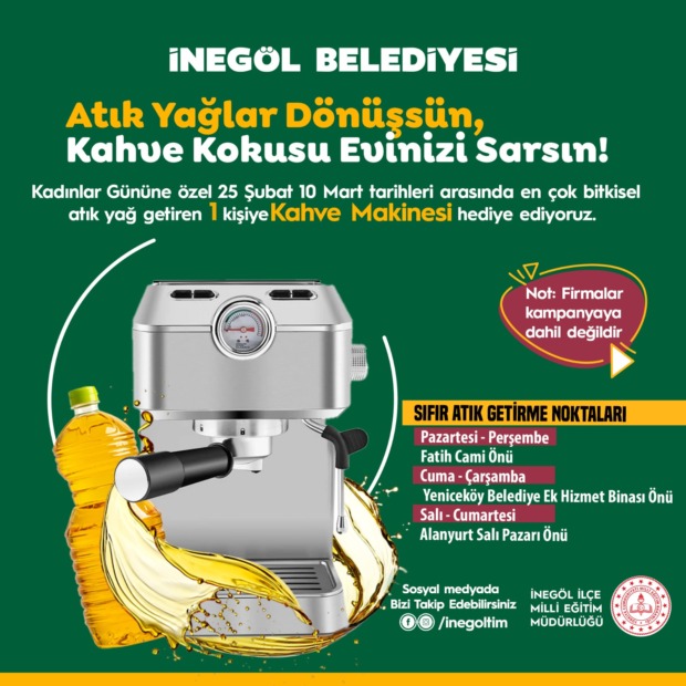 KADINLAR GÜNÜNE ÖZEL ATIK YAĞ TOPLAMA KAMPANYASI BAŞLADI