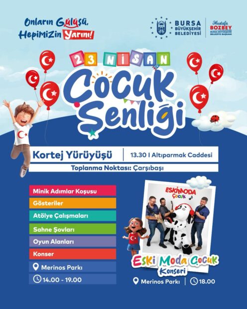 Bursa’da ‘23 Nisan Çocuk Şenliği’