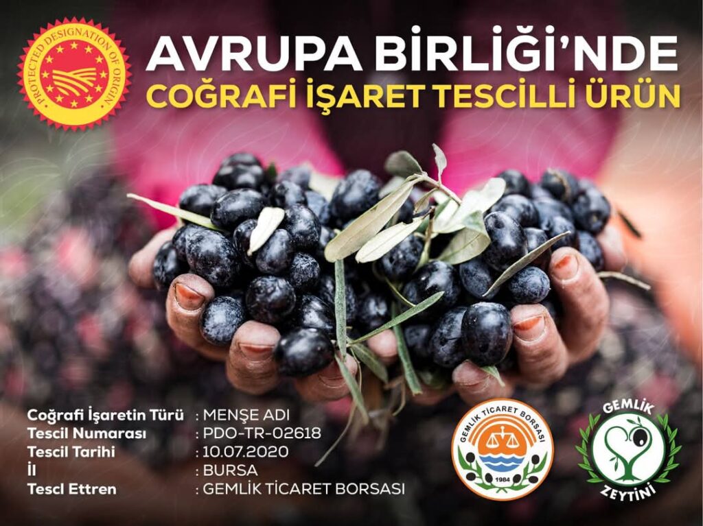 Avrupa Birliği Tescilli Coğrafi İşaretli Gemlik Zeytini  Bilboardlarda Yerini aldı.