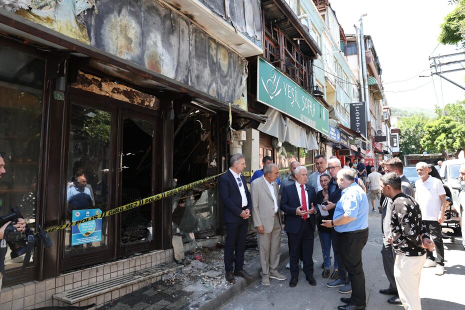 Başkan Bozbey’den yangında zarar gören bölgelere ziyaret