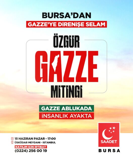 Saadet Partisinden “Özgür Gazze” mitingi