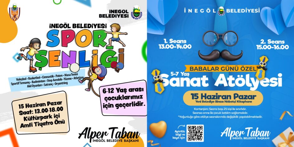İNEGÖL BELEDİYESİ’NDEN BABALAR GÜNÜNDE İKİ AYRI ETKİNLİK