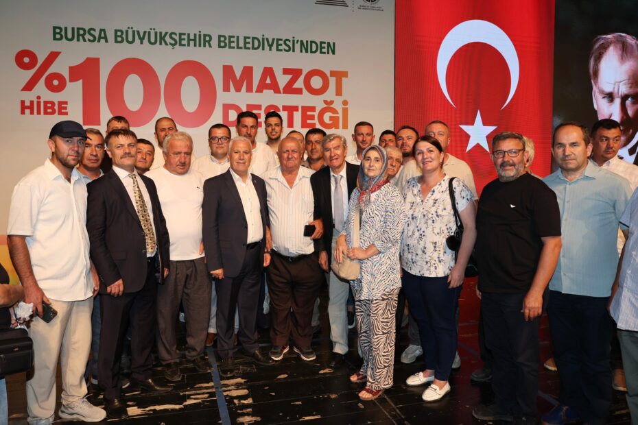 Bursa Büyükşehir’den üreticiye güçlü katkı: Yüzde 100 hibeli mazot desteği