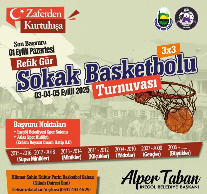 İNEGÖL SOKAK BASKETBOLU TURNUVASI BAŞVURULARI BAŞLADI
