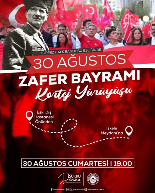 GEMLİK’TE 30 AĞUSTOS ZAFER BAYRAMI KORTEJ YÜRÜYÜŞÜ