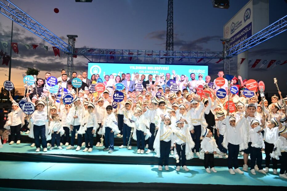 YILDIRIM BELEDİYESİ SÜNNET ETTİRDİĞİ 600 ÇOCUK İÇİN SÜNNET ŞÖLENİNİ DÜZENLEDİ.