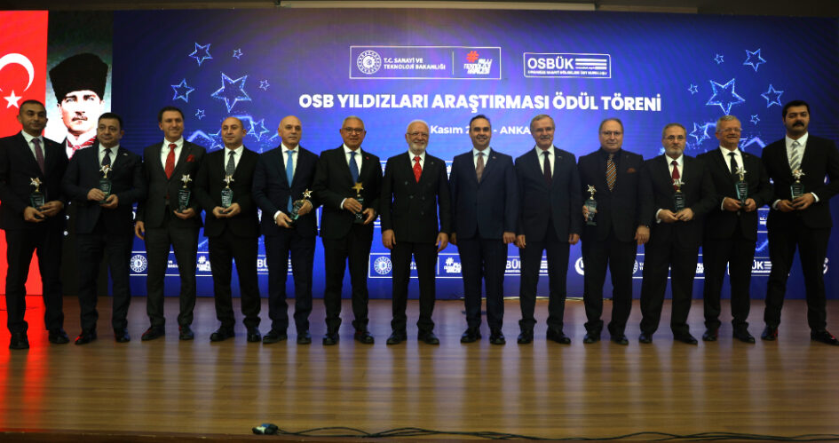 OSB YILDIZLARI ÖDÜL TÖRENİNDE BURSA OSB FİRMALARINA ÖDÜL YAĞDI…