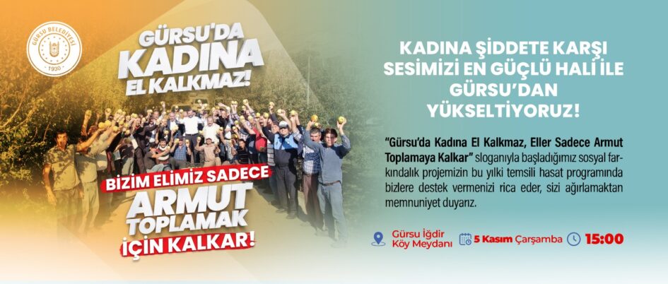 Gürsu’da ‘Kadına El Kalkmaz’ 25 Kasım Özel Etkinliği