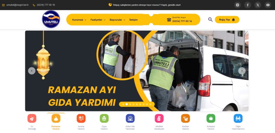 ALAN EL İLE VEREN ELİ BULUŞTURAN ONLİNE YARDIM PLATFORMU KULLANIMA SUNULDU