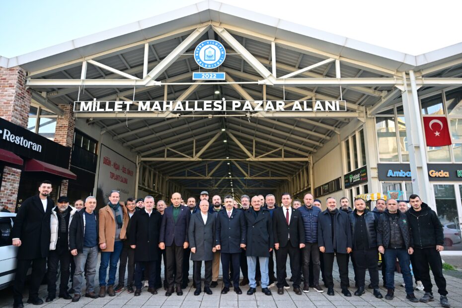 BAŞKAN YILMAZ MİLLET MAHALLESİ PAZAR ESNAFI İLE BULUŞTU