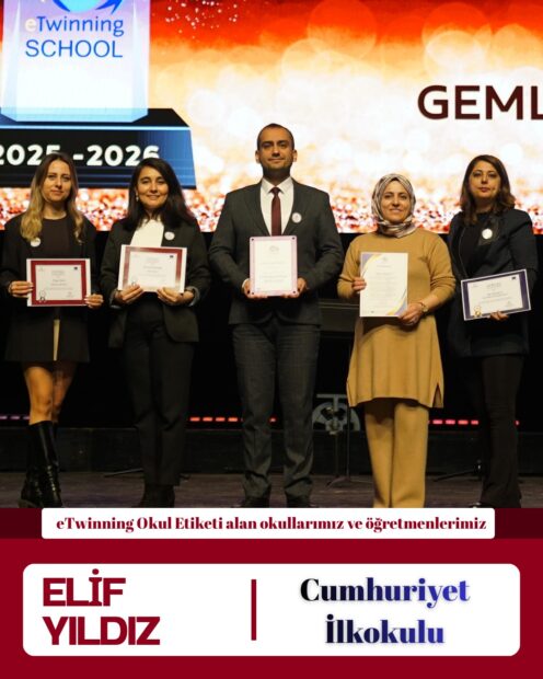 eTwinning Okul Etiketi ve Kalite Etiketi Belge Takdim Töreni’nde Gemlik’e 29 Ödül