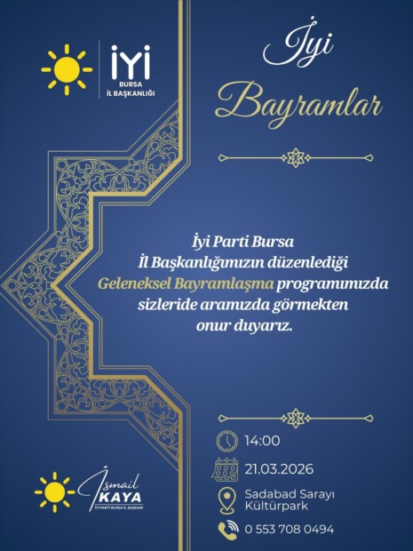 İsmail Kaya’dan Bayram Mesajı ve Bayramlaşma Daveti