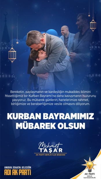 Ak Parti Gemlik’ten Kurban Bayramı Mesajı