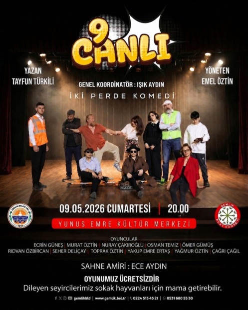 GEMLİK’TE TİYATRO DOLU BİR HAFTA SONU SANAT SEVERLERİ BEKLİYOR