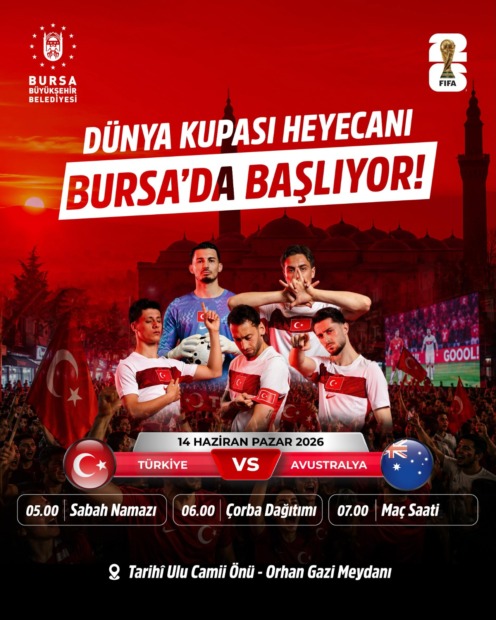 BURSALILAR DÜNYA KUPASI HEYECANINI DEV EKRANDA YAŞAYACAK