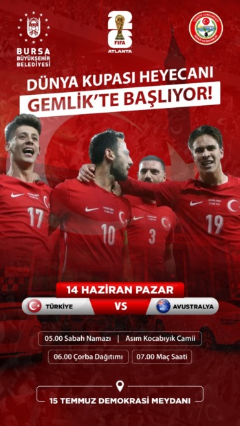 Gemlik’te Milli Maç Heyecanı Dev Ekrana Taşınacak