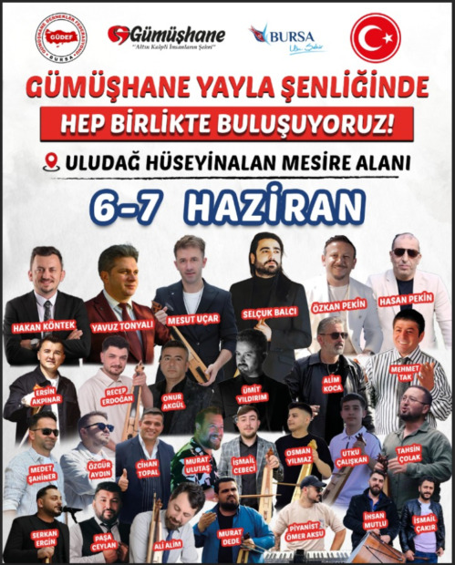 Bursa’da Gümüşhaneliler Yayla Şenliğinde Buluşuyor