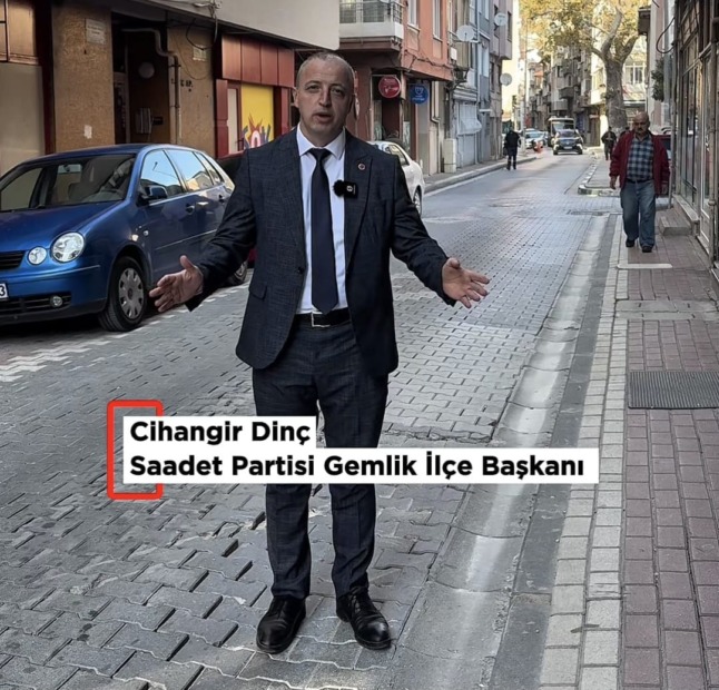 CİHANGİR DİNÇ  AV. ÖZGÜR AKSOY CADDESİNDEKİ YOL BOZULMALARINA DİKKAT ÇEKTİ