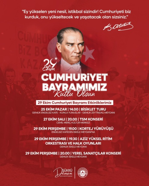 29 Ekim Gemlik’te Dolu Dolu Kutlanacak